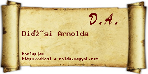 Diósi Arnolda névjegykártya